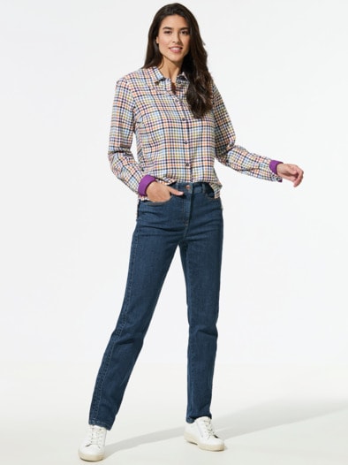 Passform-Jeans Feminine Fit Blue Stoned