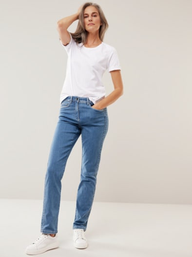 Passform-Jeans Feminine Fit Mid Blue