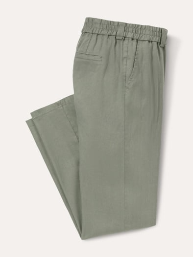Softleinenmix-Hose Marlene Khaki