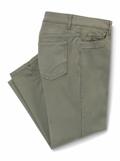 Baumwoll-Capri Supersoft Khaki