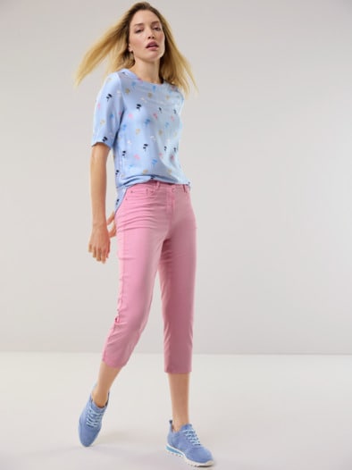 Baumwoll-Capri Supersoft Nelke