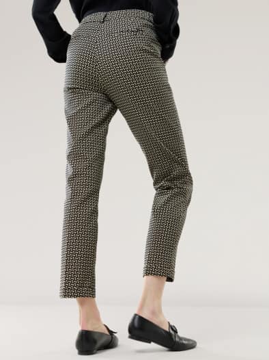 Kombi Jacquardhose Schwarz/Safaribeige