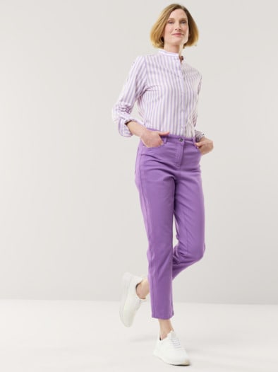 7/8-Baumwollhose Figurwunder Slim F Veilchen