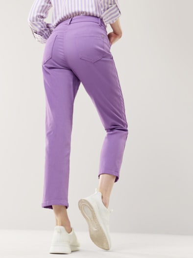 7/8-Baumwollhose Figurwunder Slim F Veilchen