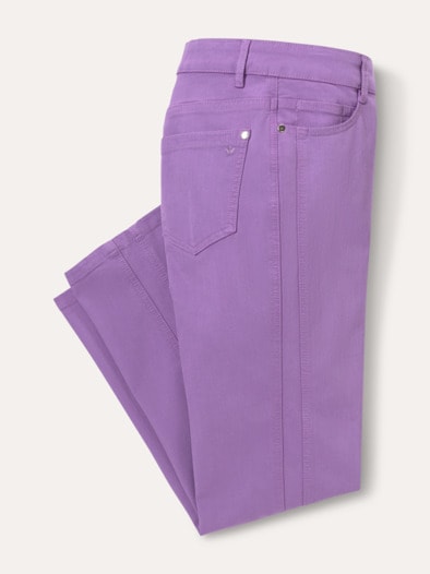 7/8-Baumwollhose Figurwunder Slim F Veilchen