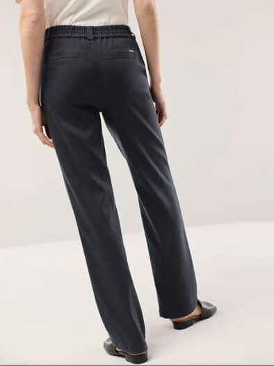 Softleinenmix-Hose Marlene Schwarz