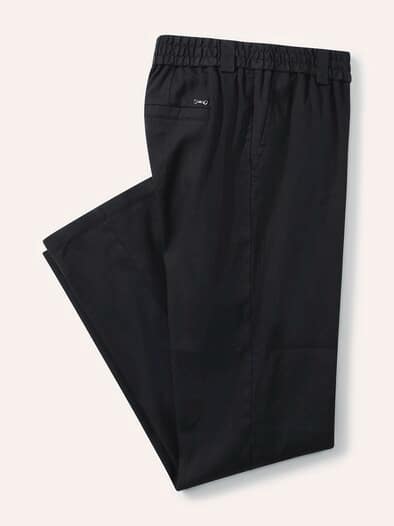 Softleinenmix-Hose Marlene Schwarz