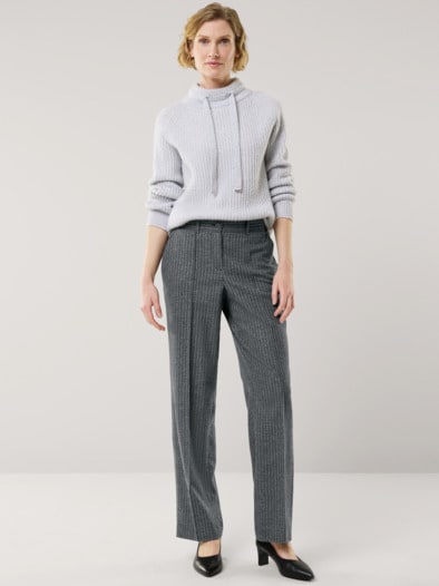 Premium Marlenehose Nadelstreifen Anthrazit