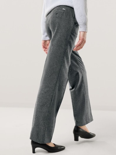 Premium Marlenehose Nadelstreifen Anthrazit