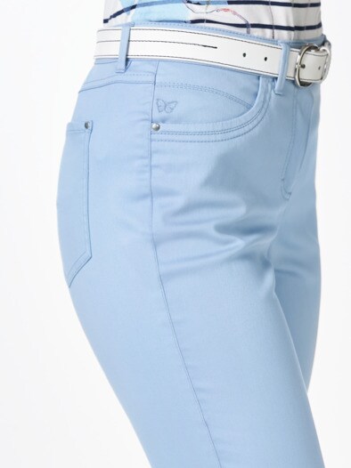 Extraglatt Baumwollhose  Slim Fit Eisblau