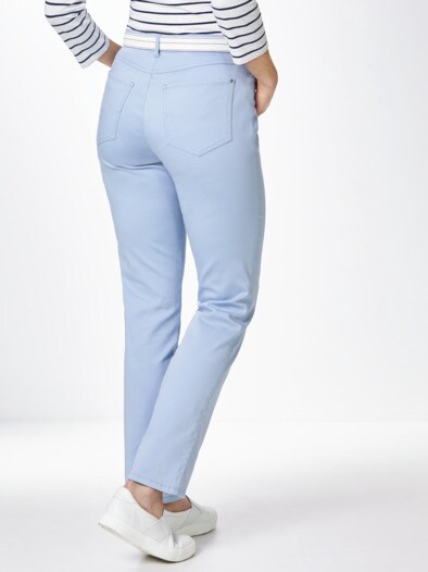 Extraglatt Baumwollhose  Slim Fit Eisblau
