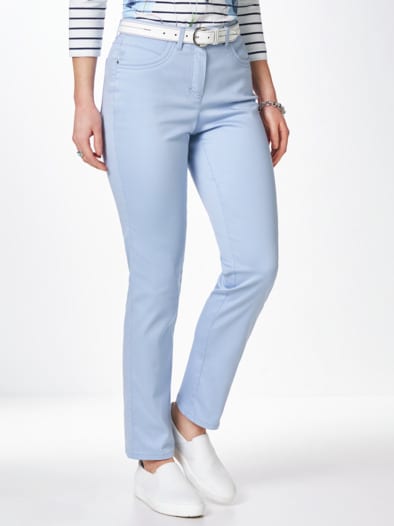 Extraglatt Baumwollhose Feminine F Eisblau
