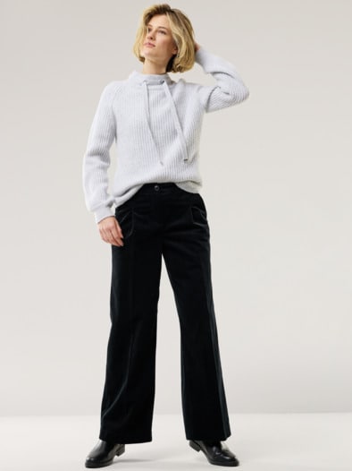 Premium Marlene Cordhose Schwarz
