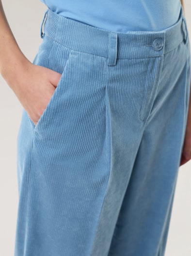 Premium Marlene Cordhose Ozeanblau