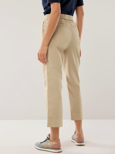 Extraleicht Baumwoll Culotte Safaribeige