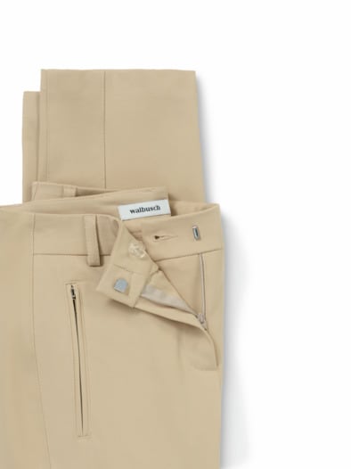 7/8-Cityhose Baumwollmix Safaribeige