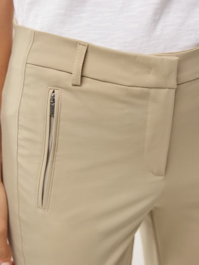 7/8-Cityhose Baumwollmix Safaribeige