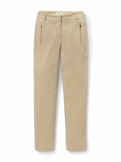 7/8-Cityhose Baumwollmix Safaribeige