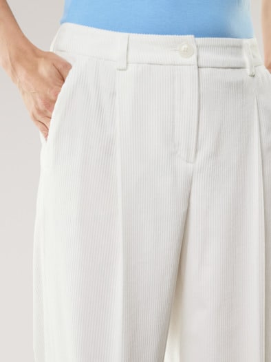 Premium Marlene Cordhose Offwhite