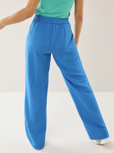 Marlenehose Leinenmix Königsblau