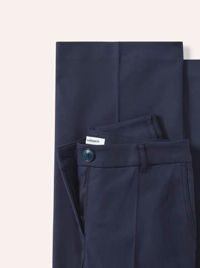 Marlenehose mit Struktur Nachtblau