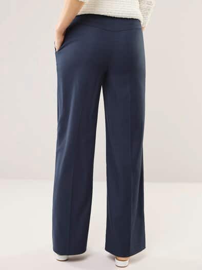 Marlenehose mit Struktur Nachtblau