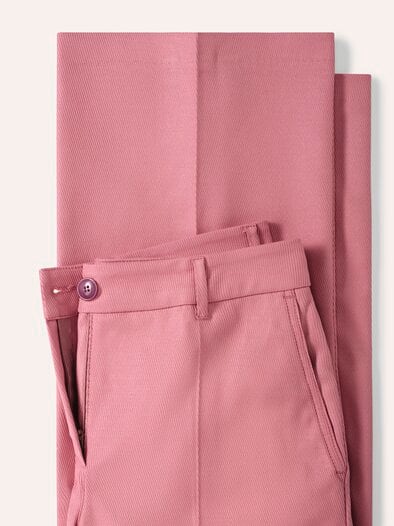 Marlenehose mit Struktur Rosenholz