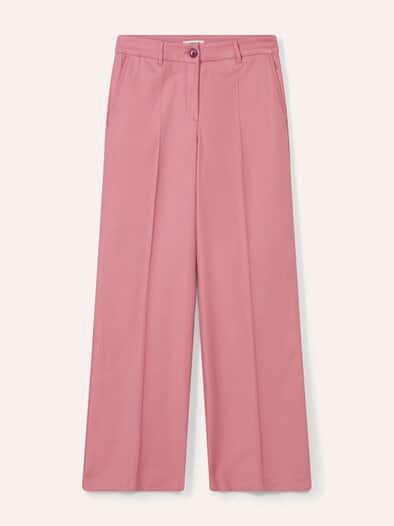 Marlenehose mit Struktur Rosenholz