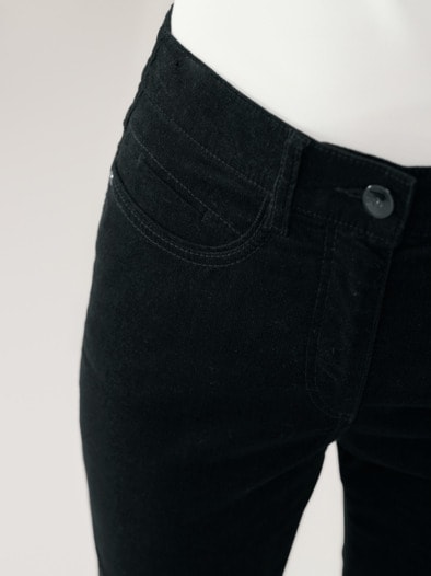 Five Pocket Cordhose Schwarz