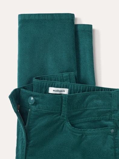 Five Pocket Cordhose Smaragd