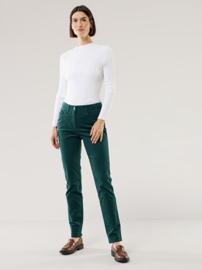 Five Pocket Cordhose Smaragd