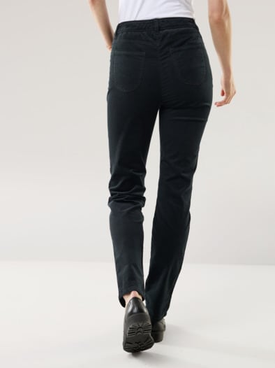 Schlupf Cordhose Schwarz