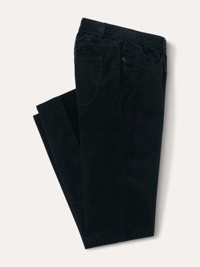 Schlupf Cordhose Schwarz