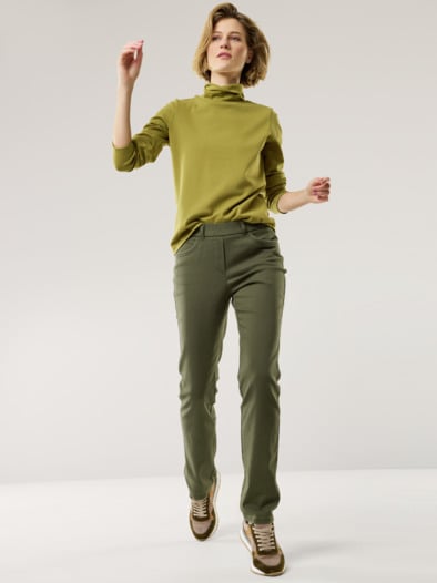 Thermo-Extraglatt Baumwollhose Oliv