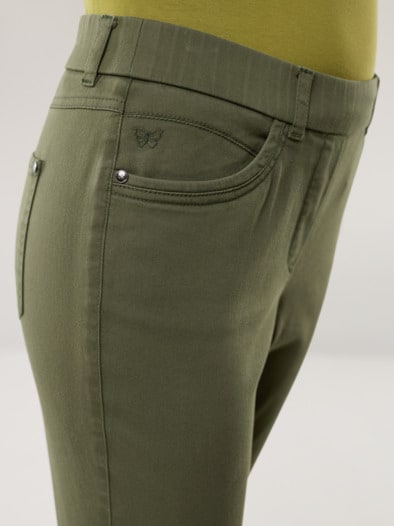 Thermo-Extraglatt Baumwollhose Oliv