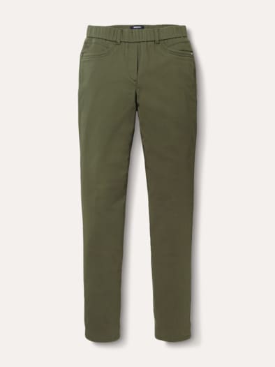 Thermo-Extraglatt Baumwollhose Oliv