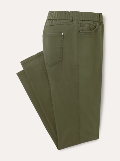 Thermo-Extraglatt Baumwollhose Oliv