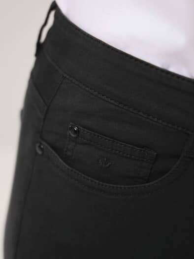 Capri aus Baumwollmix Schwarz