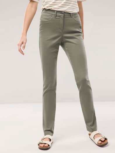 Extraglatt Baumwollhose Khaki