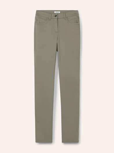 Extraglatt Baumwollhose Khaki
