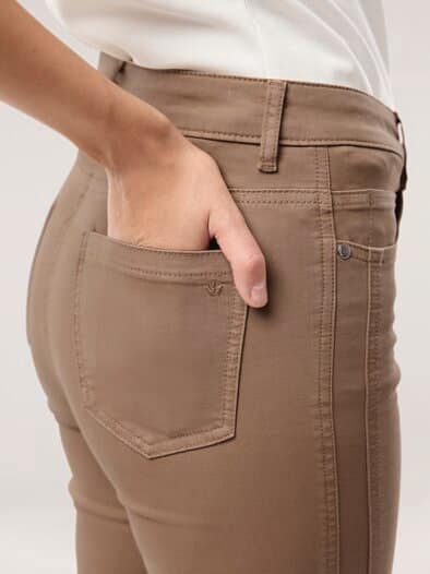 7/8-Baumwollhose Figurwunder Slim F Praline