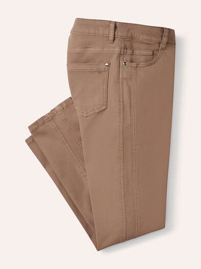 7/8-Baumwollhose Figurwunder Slim F Praline
