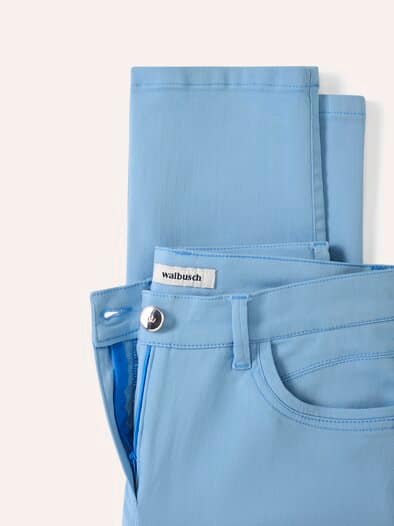 Extraglatt Baumwollhose Slim Fit Skyblue