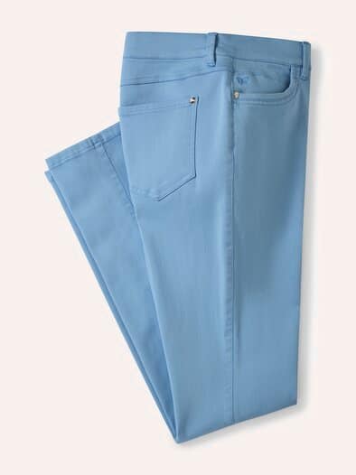 Extraglatt Baumwollhose Slim Fit Skyblue