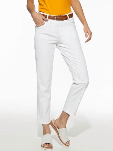 7/8-Baumwollhose Figurwunder FF Weiß