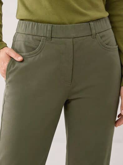 Thermo-Extraglatt Baumwollhose Olivgrün