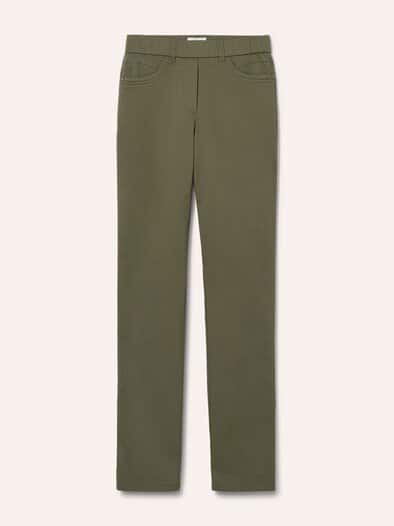 Thermo-Extraglatt Baumwollhose Olivgrün