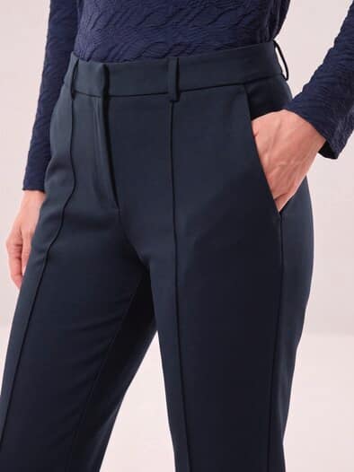 Hose aus festem Jersey Nachtblau