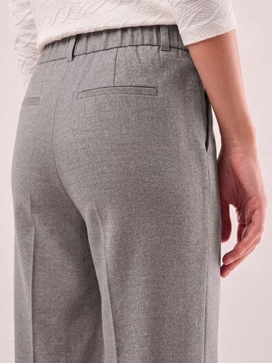 Marlene Hose aus Premium Flanell Kiesel