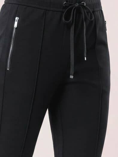 Jogpant aus Strukturjersey Schwarz